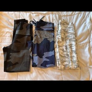 EUC Aerie 3 pc Camo Leggings Lot Sz Small